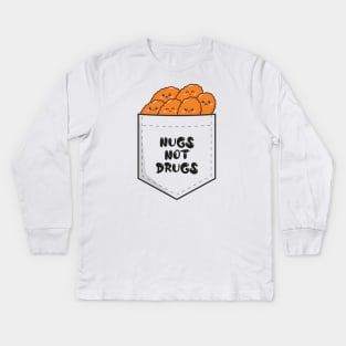 Nugs Not Drugs All Nuggets ~ White Transparent Kids Long Sleeve T-Shirt